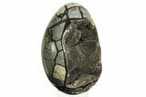 Septarian Dragon Egg Geode - Black Crystals #274890-1